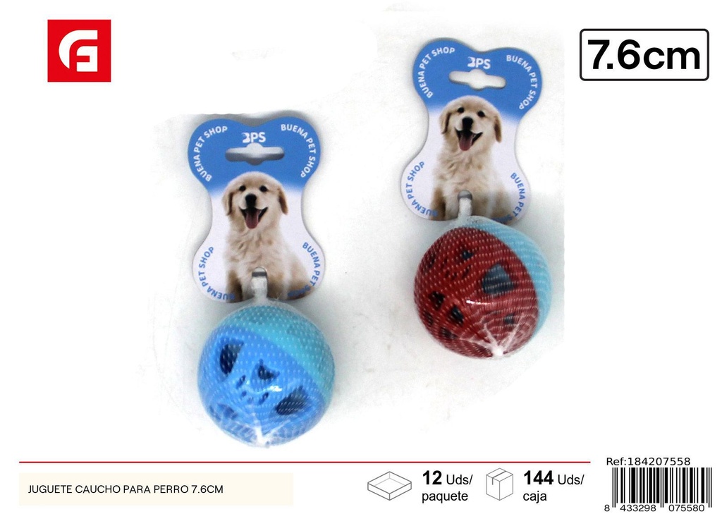 Juguete de caucho para perro 7.6cm - Juguetes para perros y accesorios