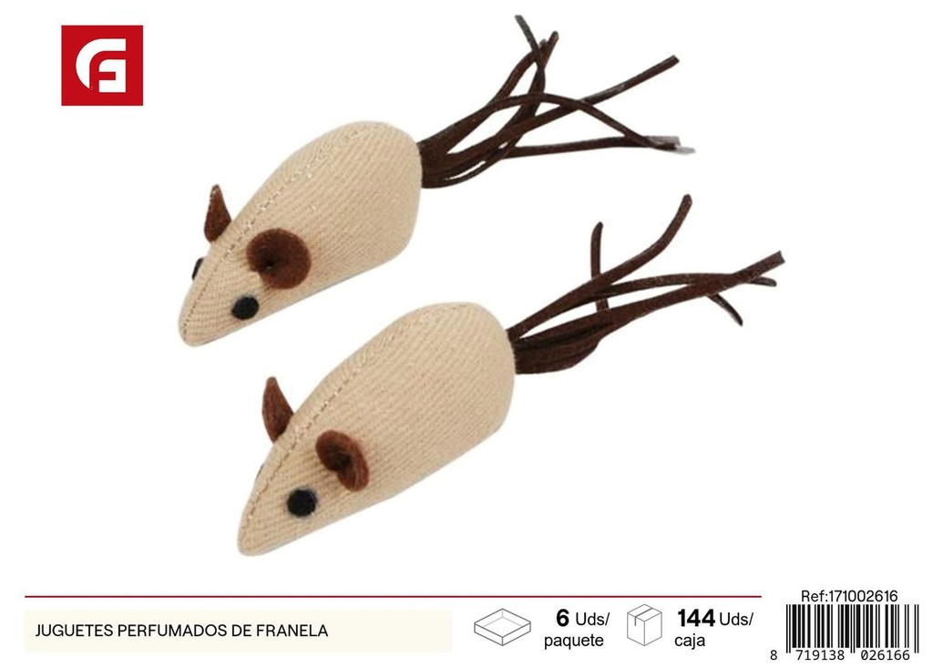 Juguete perfumado de franela para mascotas