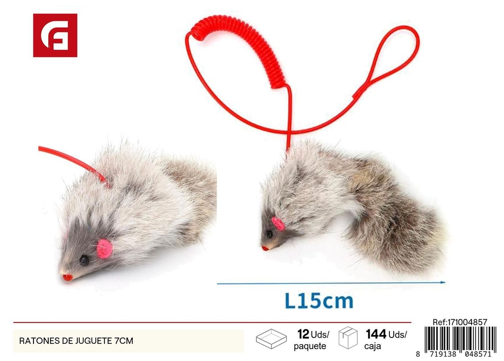 Ratones de juguete 7 cm - Juguetes para gatos
