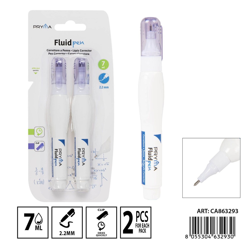 Lápiz corrector 7 ml 2 pz - Herramientas de corrección