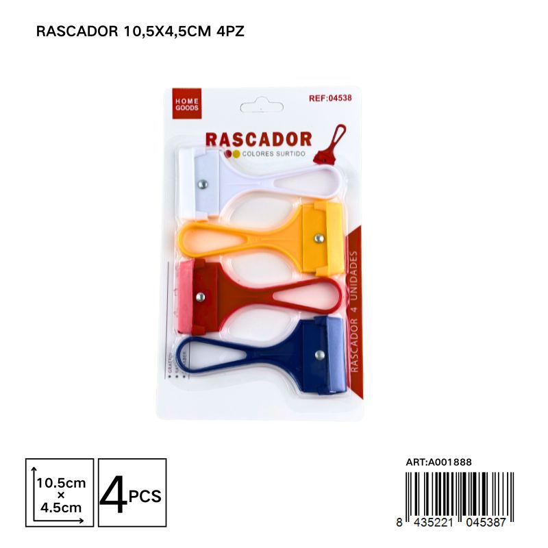 Rascador de 10.5x4.5 cm en paquete de 4 - Accesorios de cocina