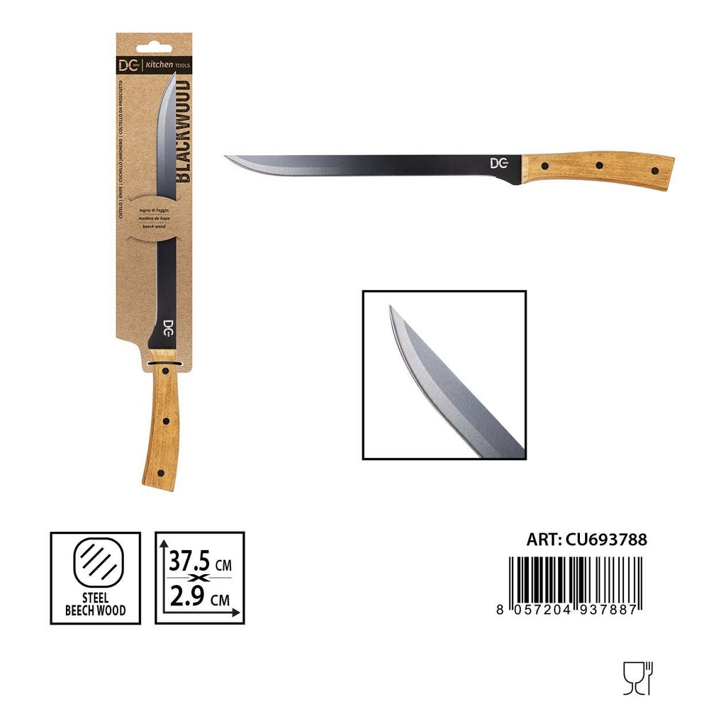 Cuchillo jamonero 37.5X2.9CM - Utensilio de cocina