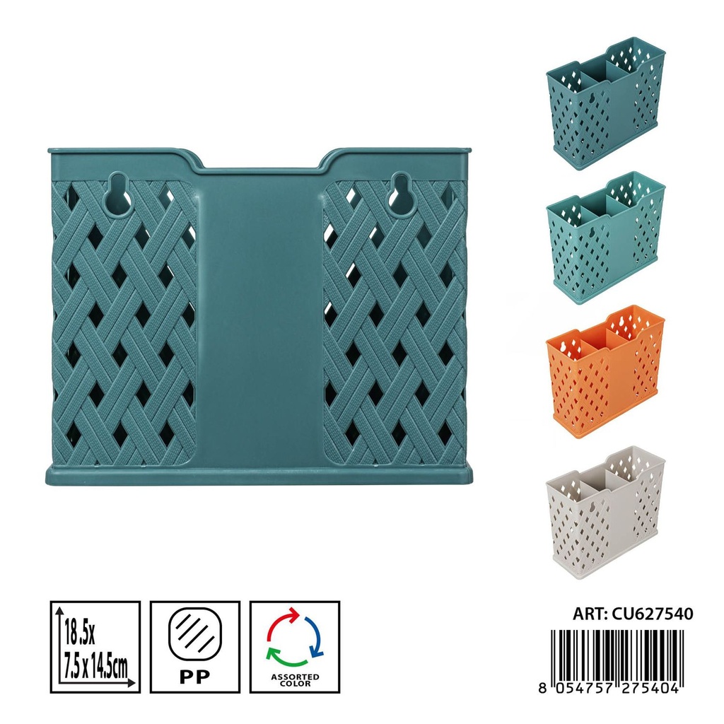 Porta cubiertos de plástico 18x7x14.5cm - Organización y practicidad