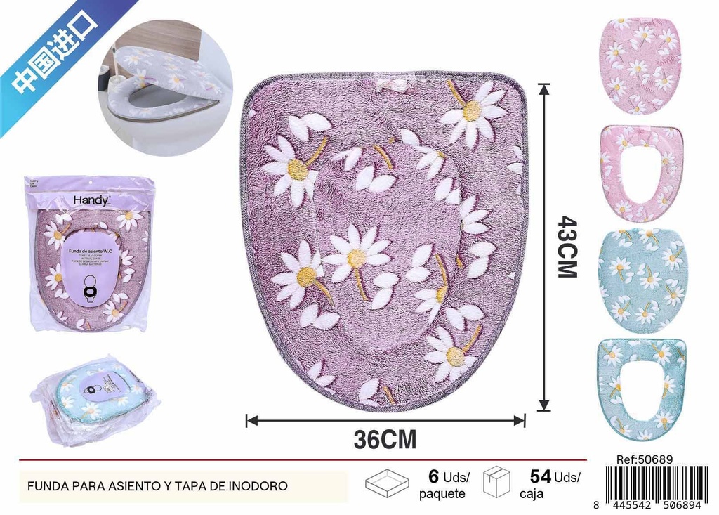 Funda para asiento y tapa de inodoro - Accesorios de baño y almacenamiento