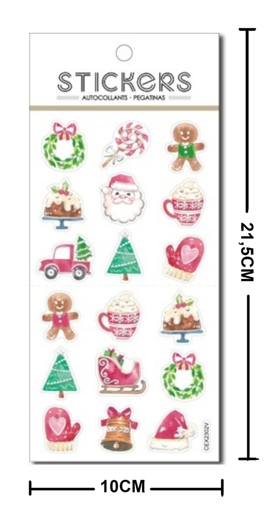 Stickers de Navidad 10x21.5 cm - Material navideño y decoración