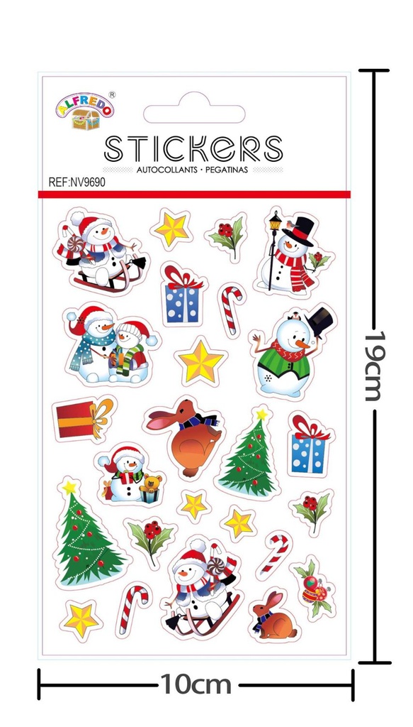Stickers de Navidad 10x19 cm - Pegatinas navideñas