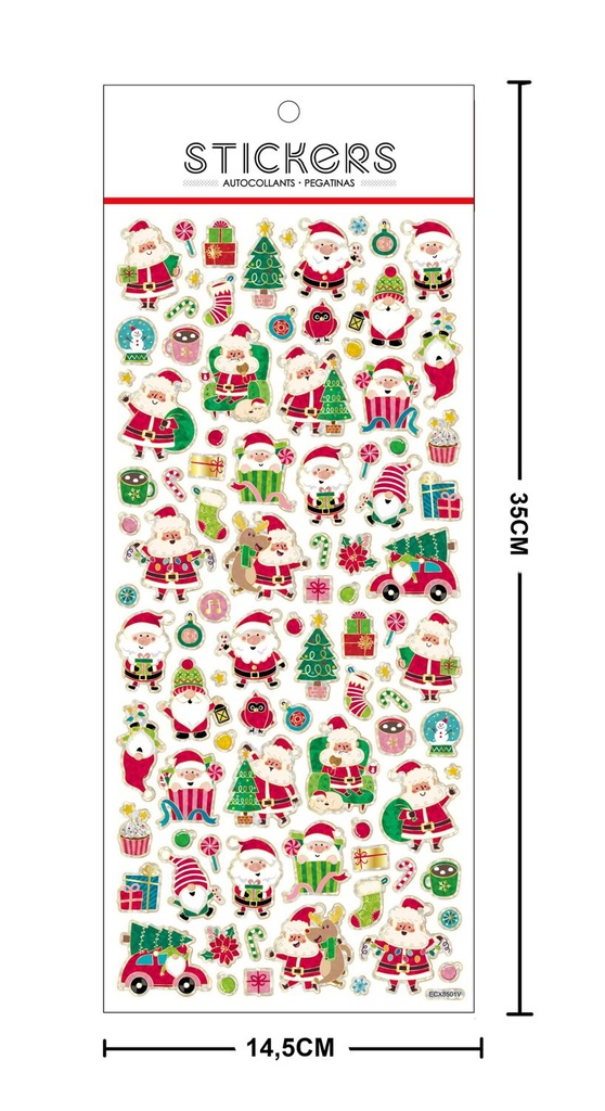 Stickers decorativos navideños 14.5x35 cm - Decoraciones para la Navidad