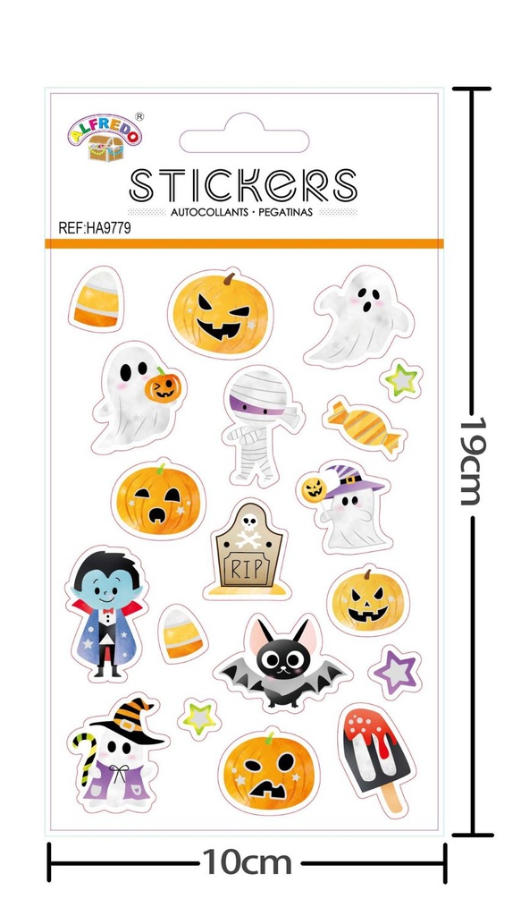 Sticker Decoración Halloween 10x19 cm - Sticker para decoraciones de Halloween