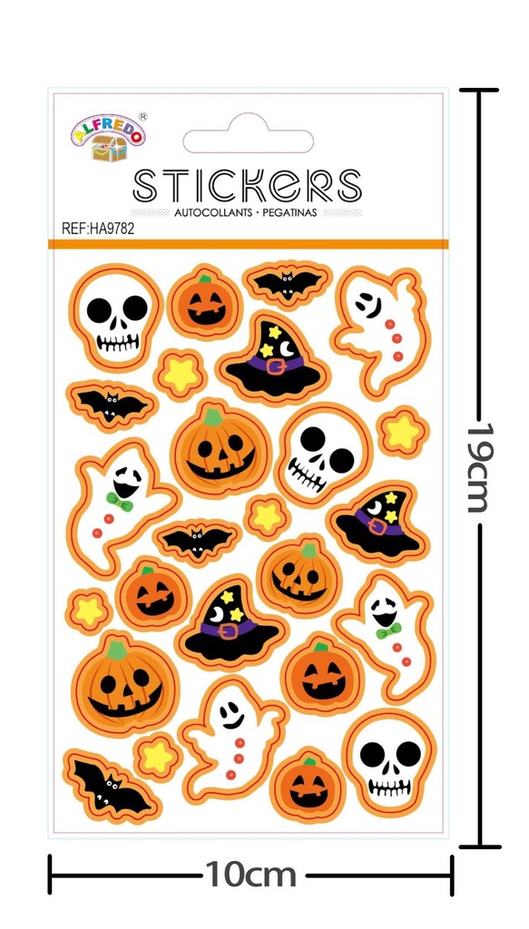 Sticker Decoración Halloween 10x19 cm - Sticker para decoraciones de Halloween