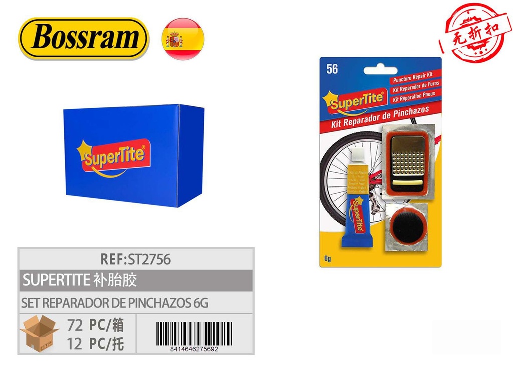 Set reparador de pinchazos - Kit para reparaciones y emergencias