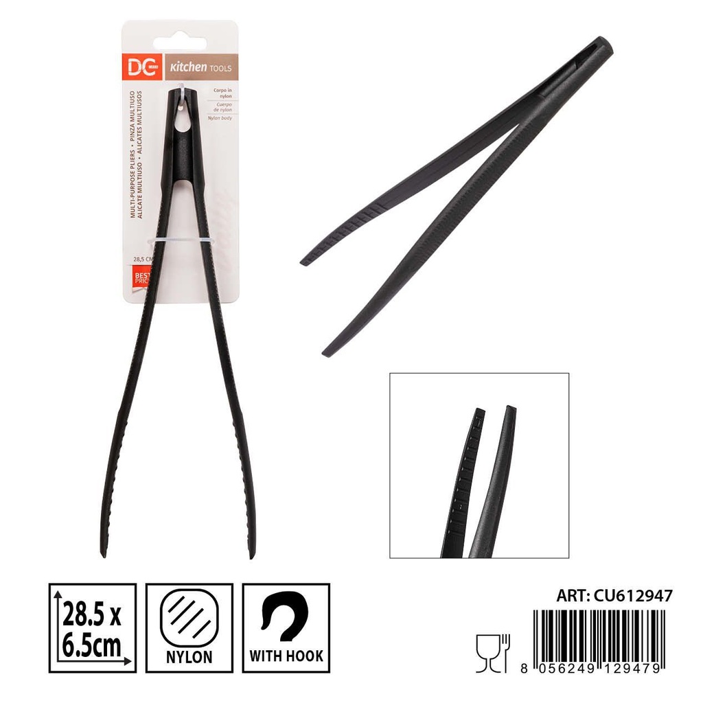 Pinza nylon 28.5x6.5cm - Utensilios de cocina y herramientas