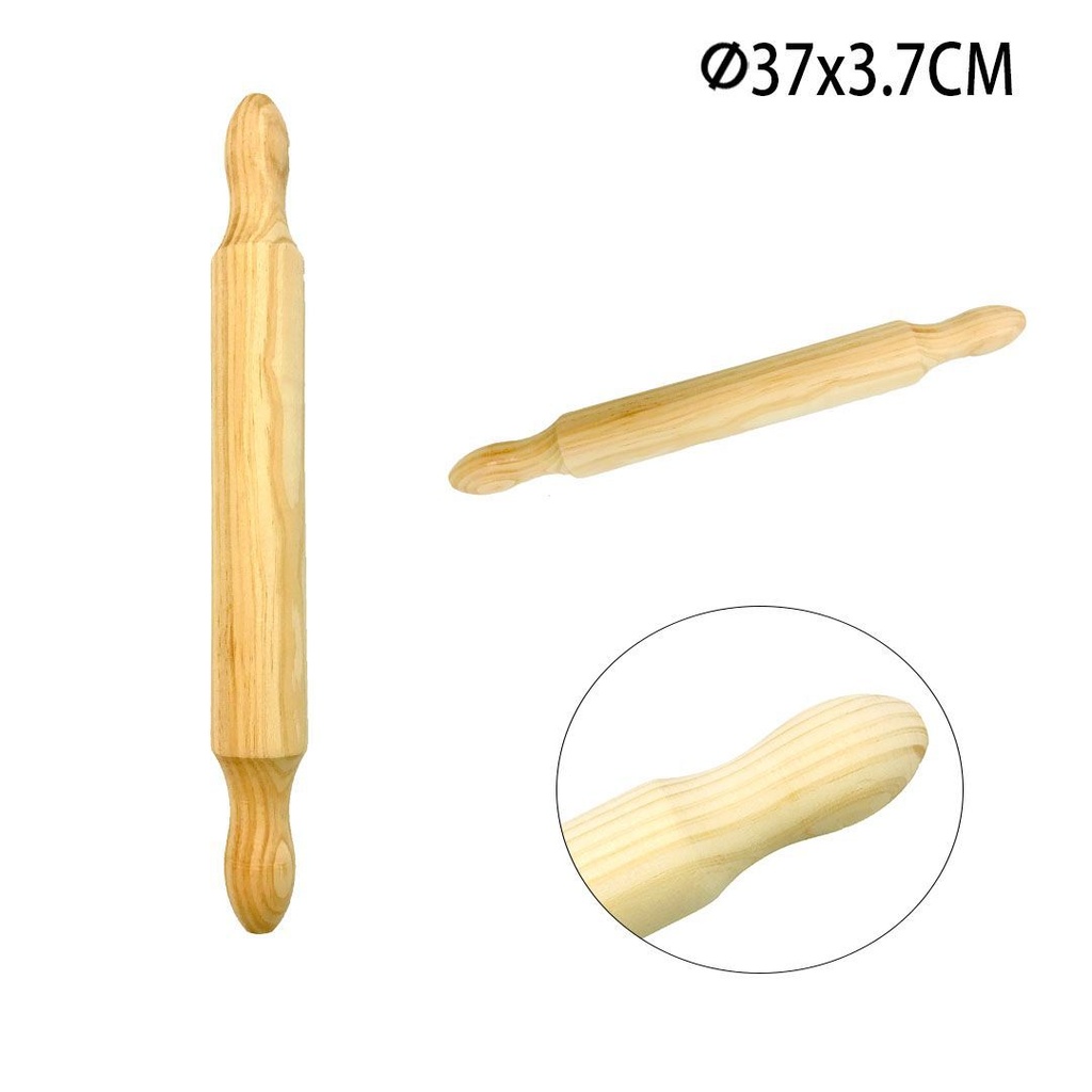 Rodillo de madera 37x3.7 cm - Utensilios de cocina