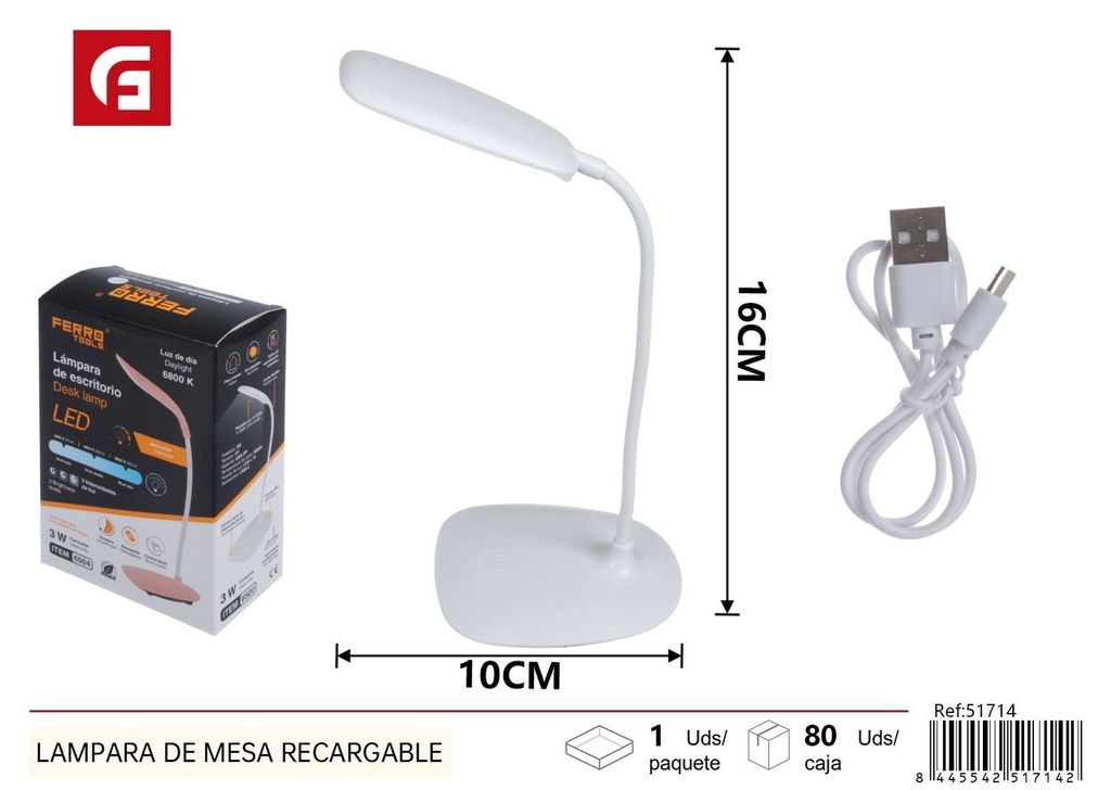 Lámpara de mesa recargable pequeña - Iluminación