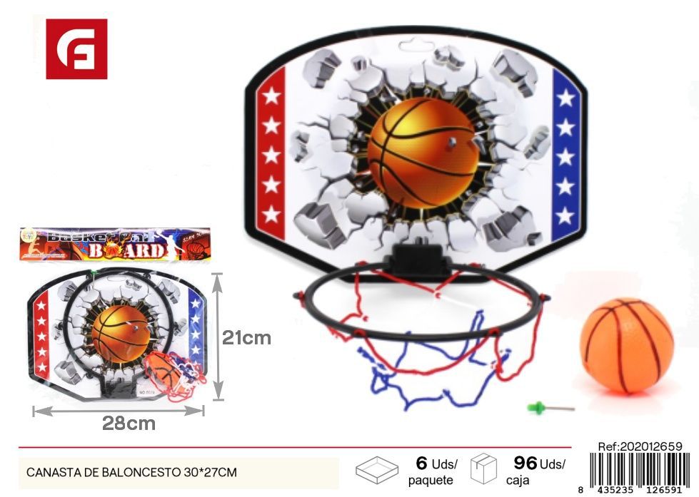 Canasta de baloncesto 30x27 cm - Juguetes y deportes