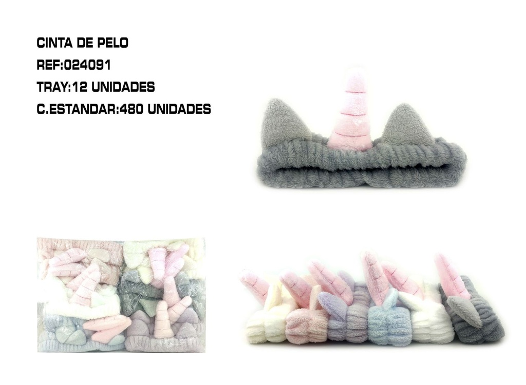Cinta de pelo unicornio 12/U - Accesorios para el cabello