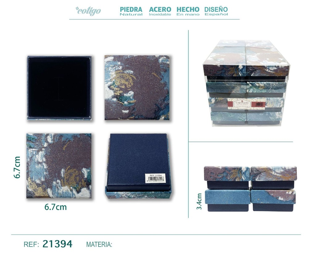 Caja de regalo para joyas 6.7x6.7x3.4 cm - Accesorios para bisutería