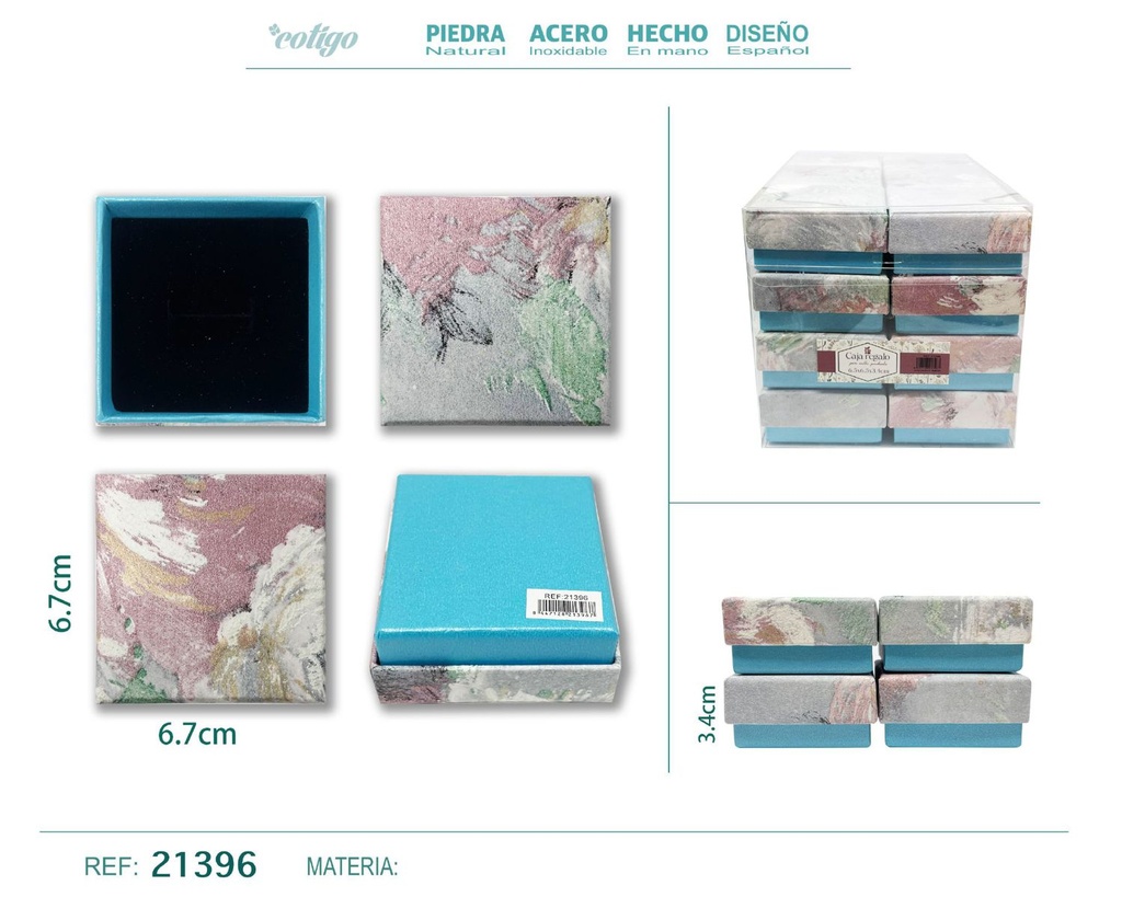 Caja de regalo para joyas 6.7x6.7x3.4 cm - Accesorios para bisutería