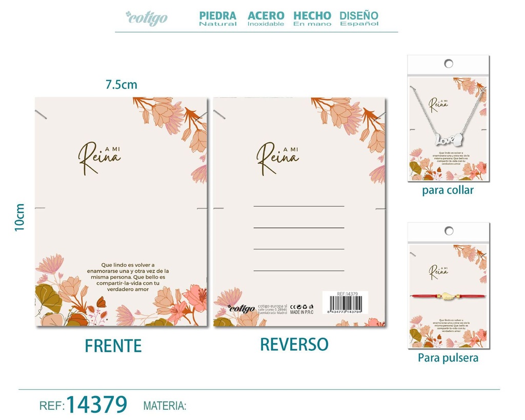 Tarjeta de felicitación para Amor - Tarjeta para joyas de regalo