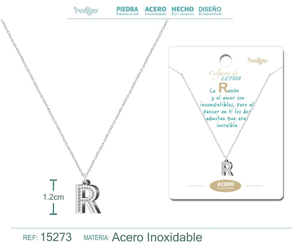 Collar con letra P en color dorado - Joyería personalizada