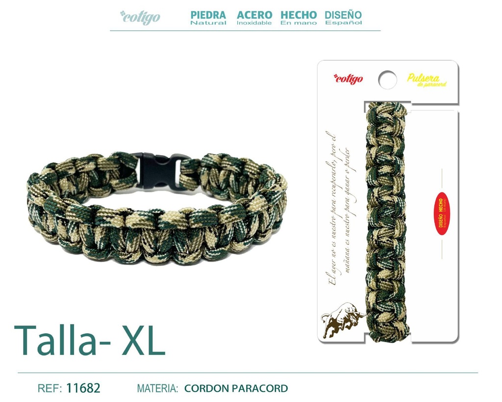 Pulsera paracord trenzado - Accesorios para quienes aman salir