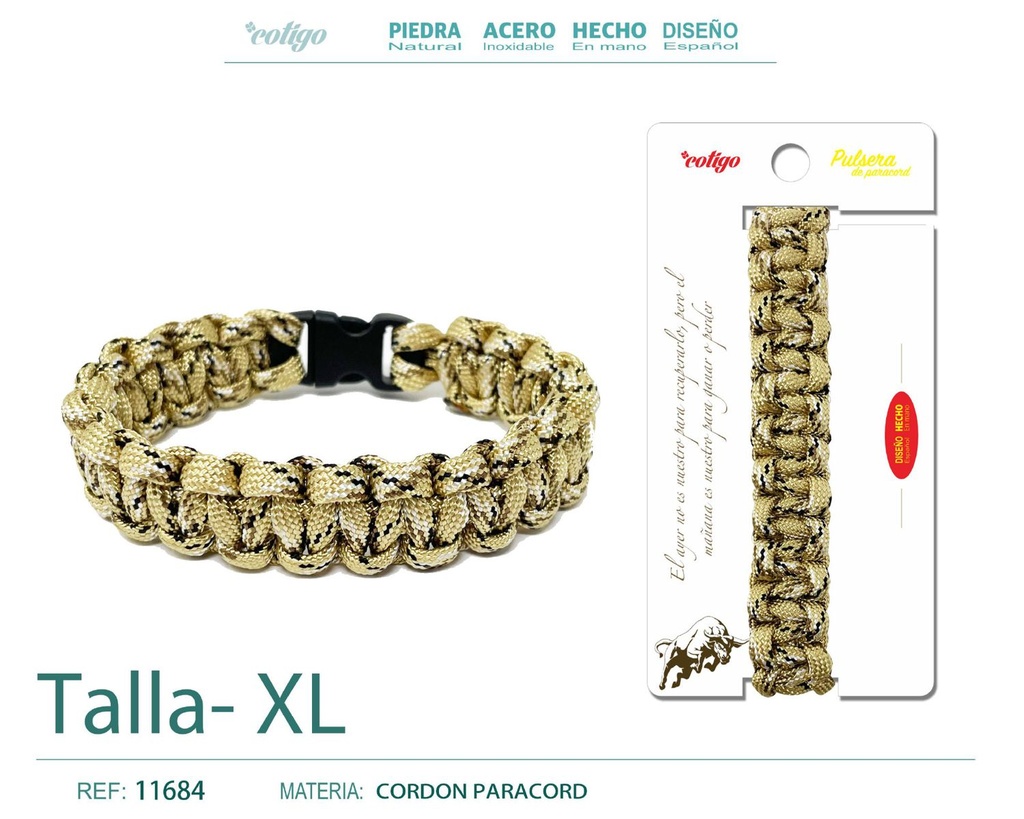 Pulsera paracord trenzado - Accesorios que muestran fortaleza