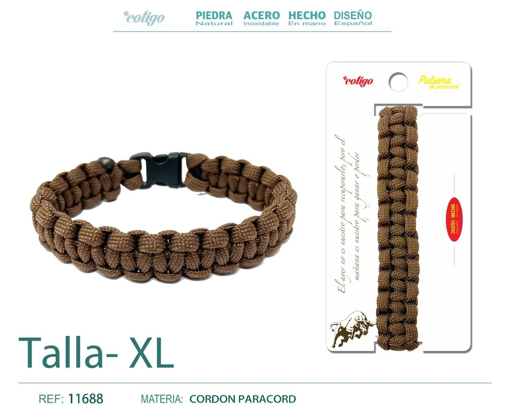 Pulsera paracord trenzado - Accesorios para un look distintivo