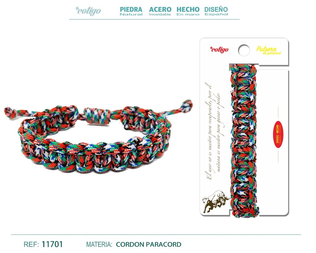 Pulsera paracord trenzado - Accesorios que aportan un toque único