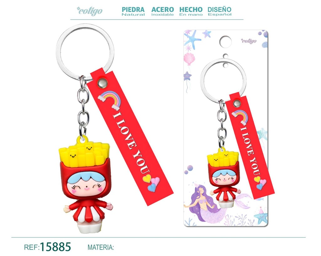 Llavero San Judas Tadeo de acero inoxidable - Accesorios religiosos y de estilo