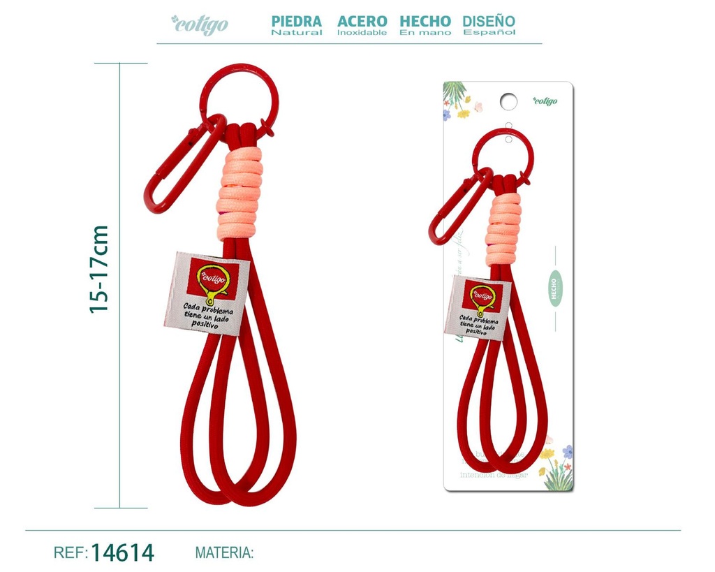 Llavero de cuerda color macarrón - Accesorios y llaveros creativos