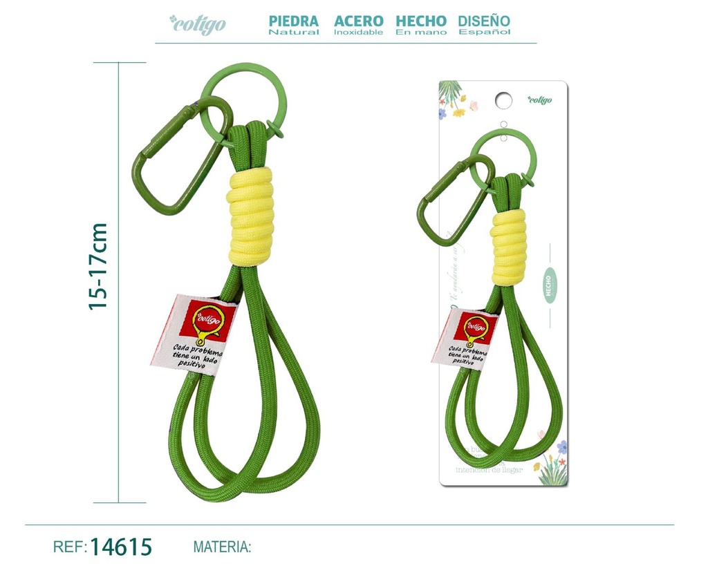 Llavero de cuerda color macarrón - Accesorios y llaveros creativos