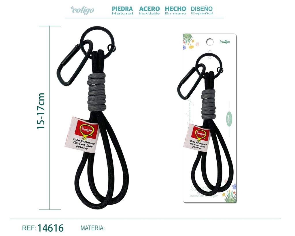 Llavero de cuerda color macarrón - Accesorios y llaveros creativos