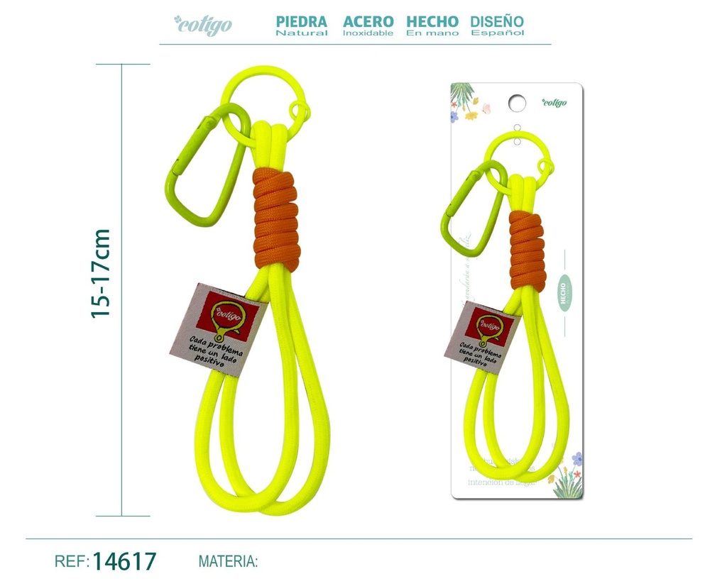 Llavero de cuerda color macarrón - Accesorios y llaveros creativos
