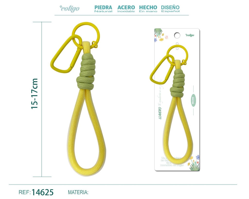 Llavero de cuerda color macarrón - Accesorios y llaveros creativos
