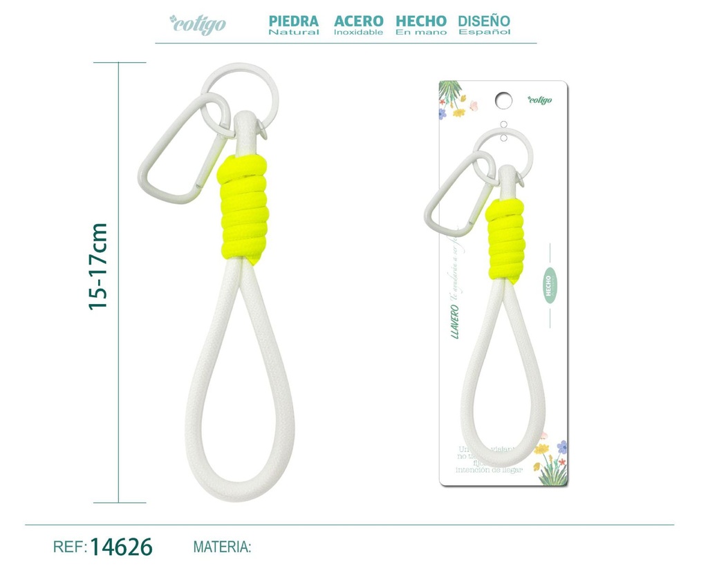 Llavero de cuerda color macarrón - Accesorios y llaveros creativos