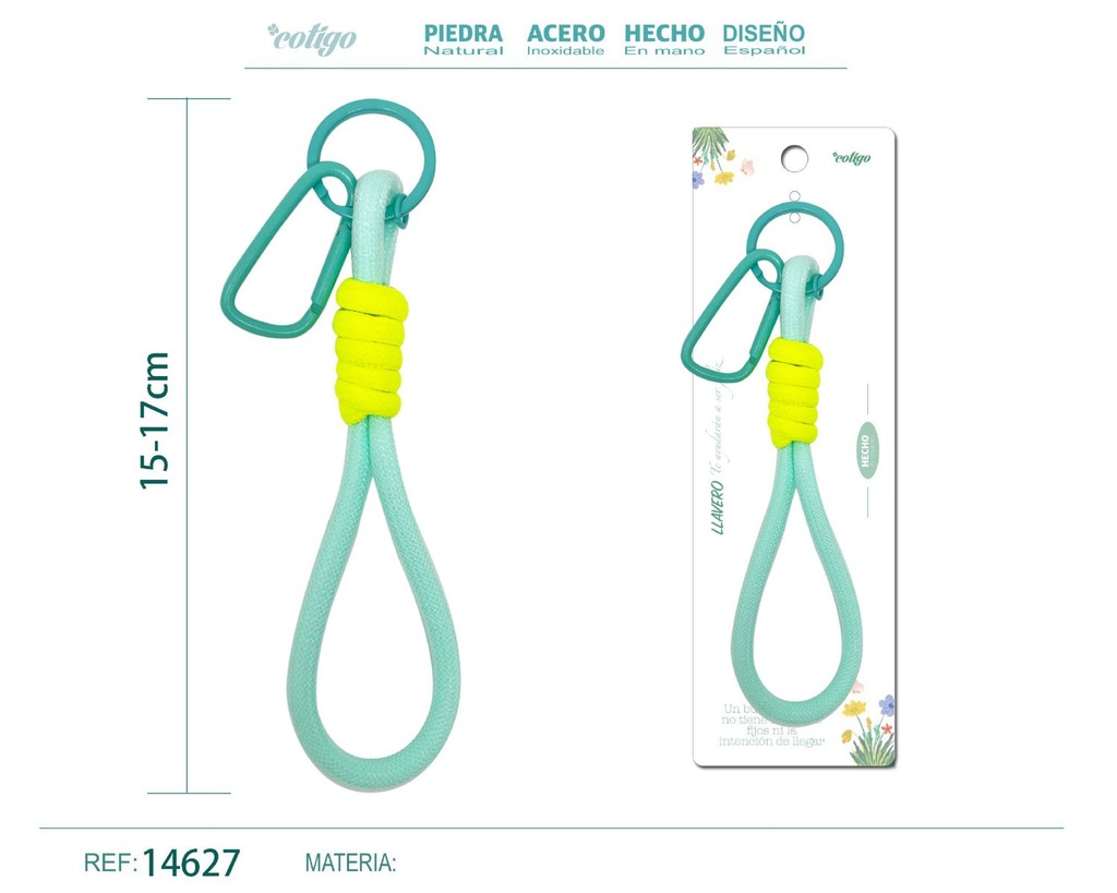 Llavero de cuerda color macarrón - Accesorios y llaveros creativos