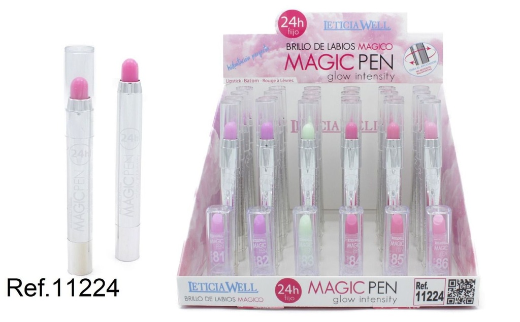 Brillo labial Magic Pen 24h 24 unidades - Cosméticos de labios
