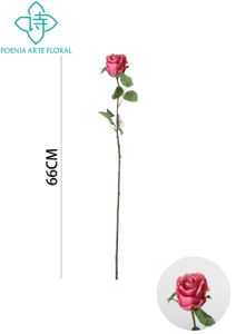 Ramo de flores artificiales - Rosa única 66 cm