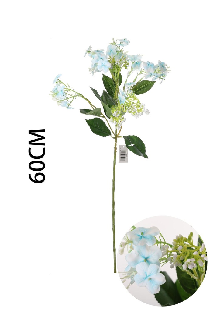 Ramo de flores artificiales - Hortensia de 1 cabeza en 60 cm