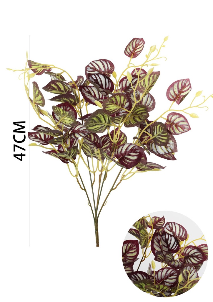 Ramo de flores artificiales - Ramo de hojas de seda en 47 cm