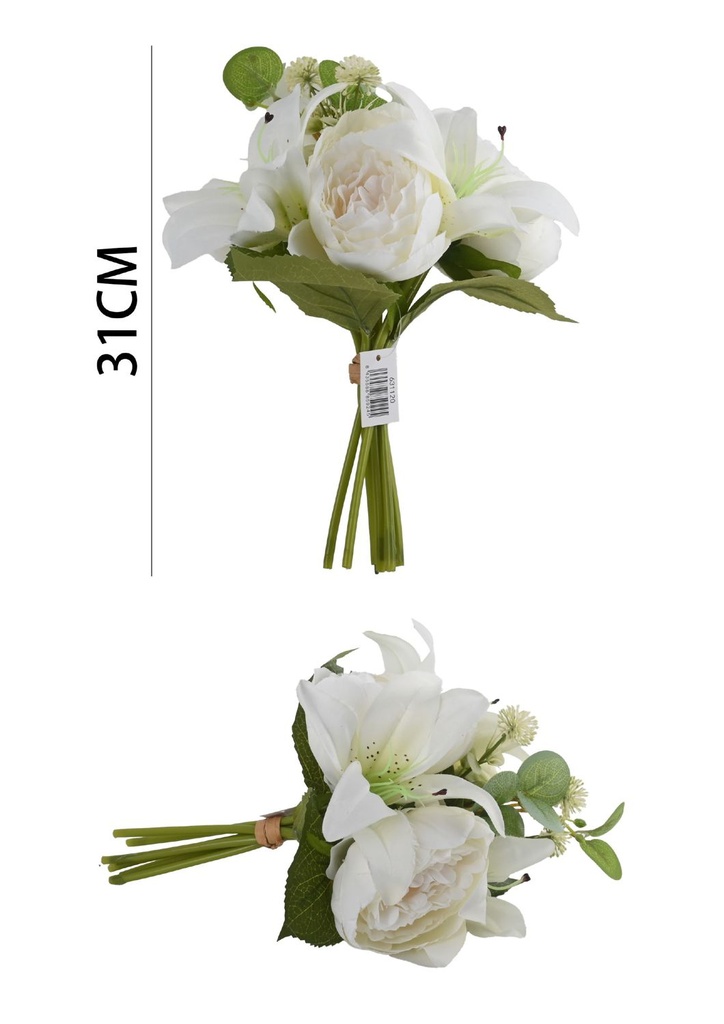 Ramo de flores artificiales - Ramo de peonía en mano
