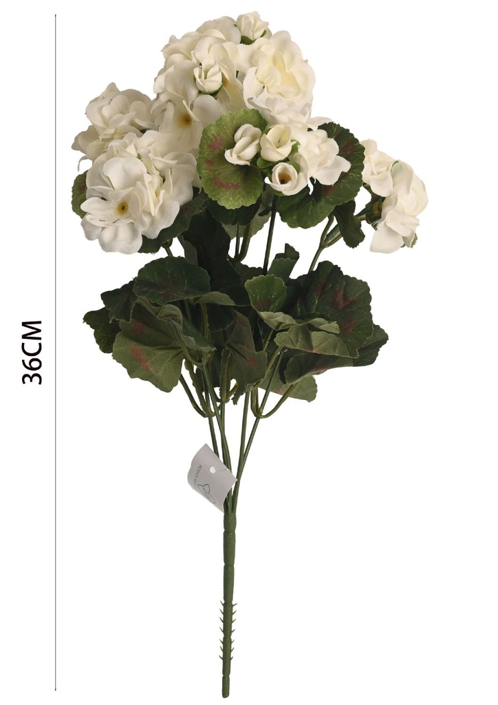 Ramo de flores artificiales - Bouquet de 5 cabezas de rosa crema