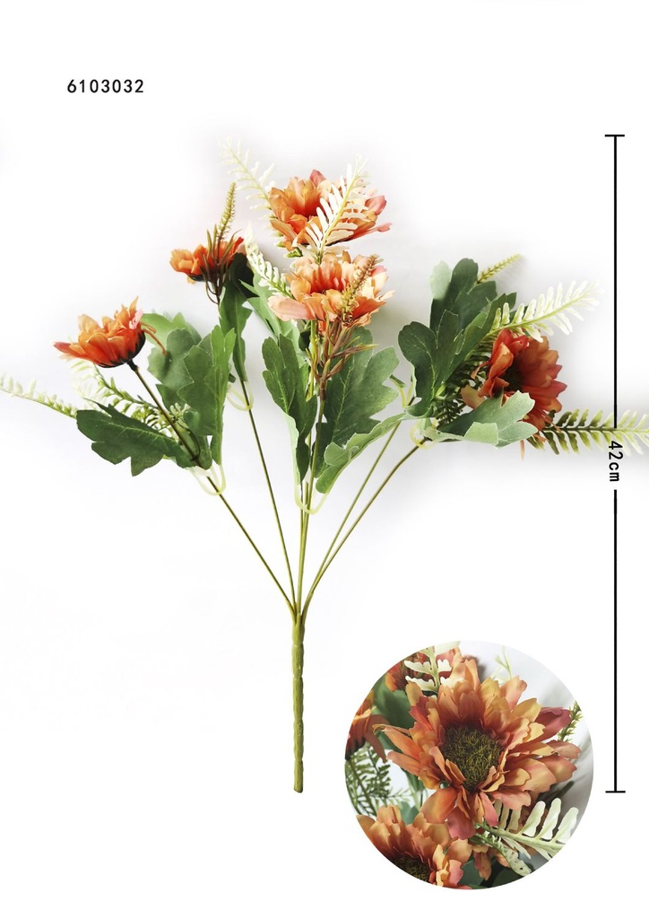 Ramo de girasoles pequeños de 7 cabezas en otoño - Ramo decorativo