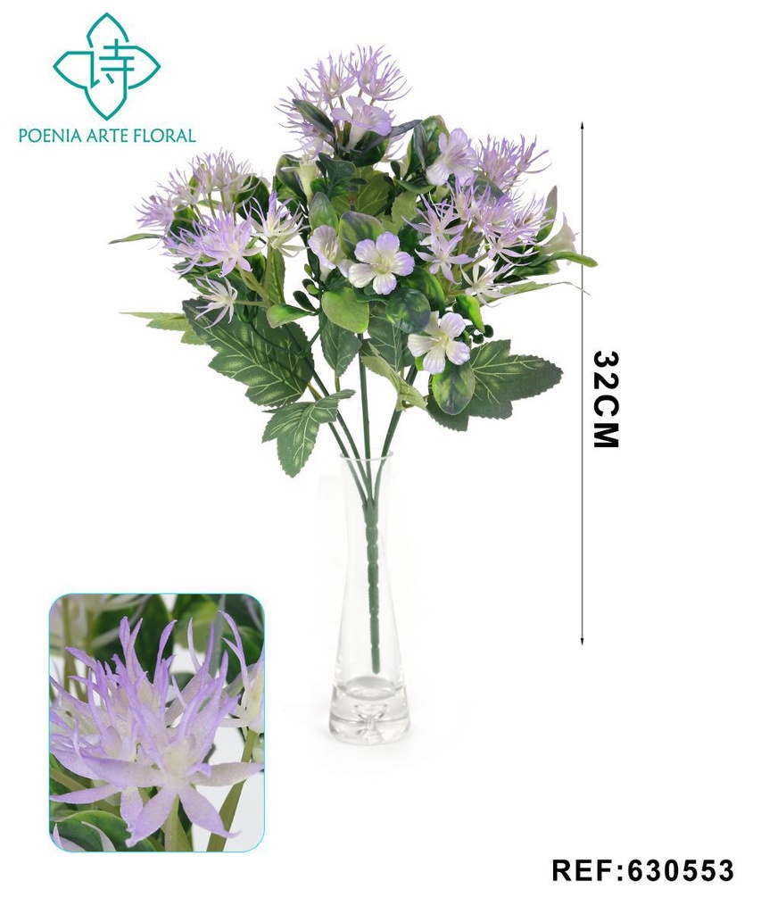 Ramo decorativo 630556 en púrpura - Ramo decorativo - Serie de hierbas de agua