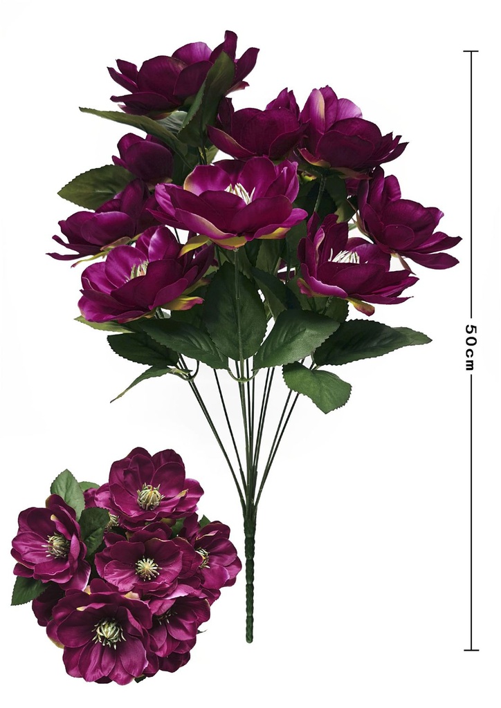 Ramo de 11 cabezas de magnolias clásicas - Ramo decorativo