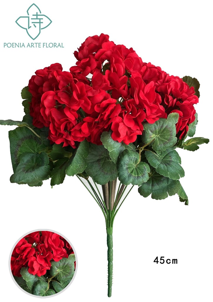 Ramo de flores de membrillo de 47 cm y 18 hojas - Ramo decorativo