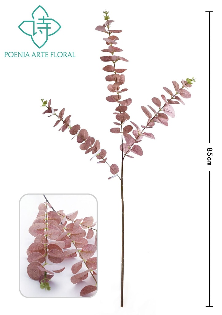 Ramo decorativo de hojas de eucalipto 85 cm - Varas decorativas