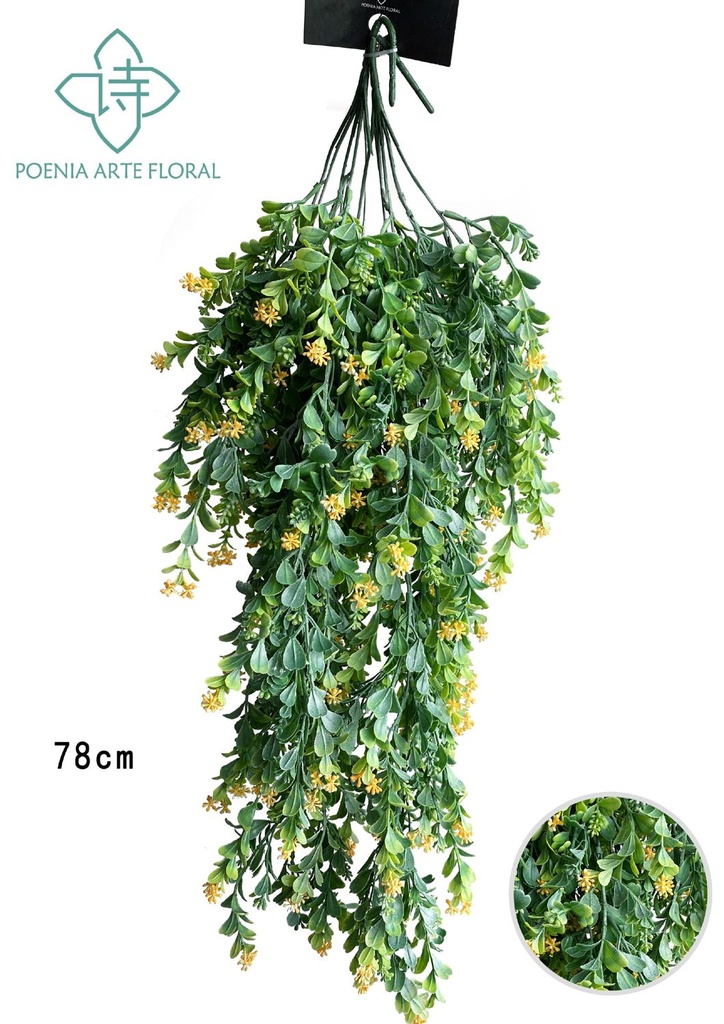 Rama de 2 piezas de flores pequeñas para colgar - decoración de pared enredadera