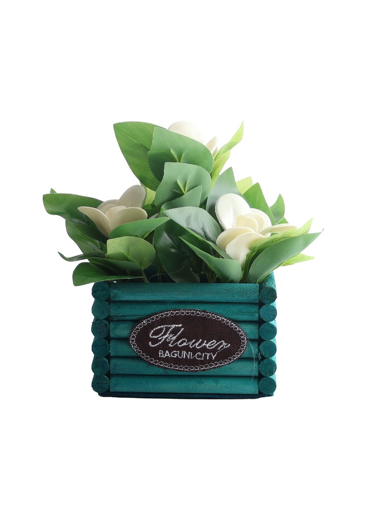 Pozuelo de flores artificiales - Pequeño macetero decorativo