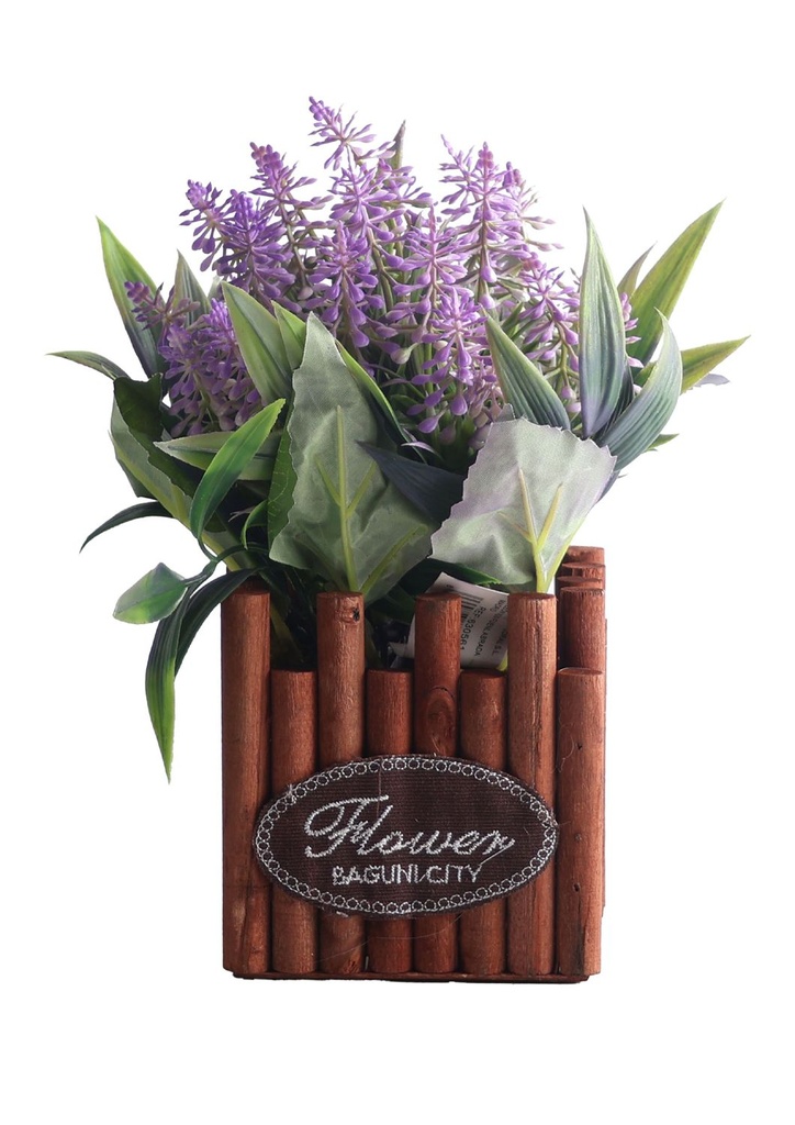 Pozuelo de flores artificiales - Pequeño macetero decorativo
