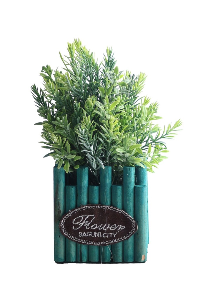 Pozuelo de flores artificiales - Pequeño macetero decorativo